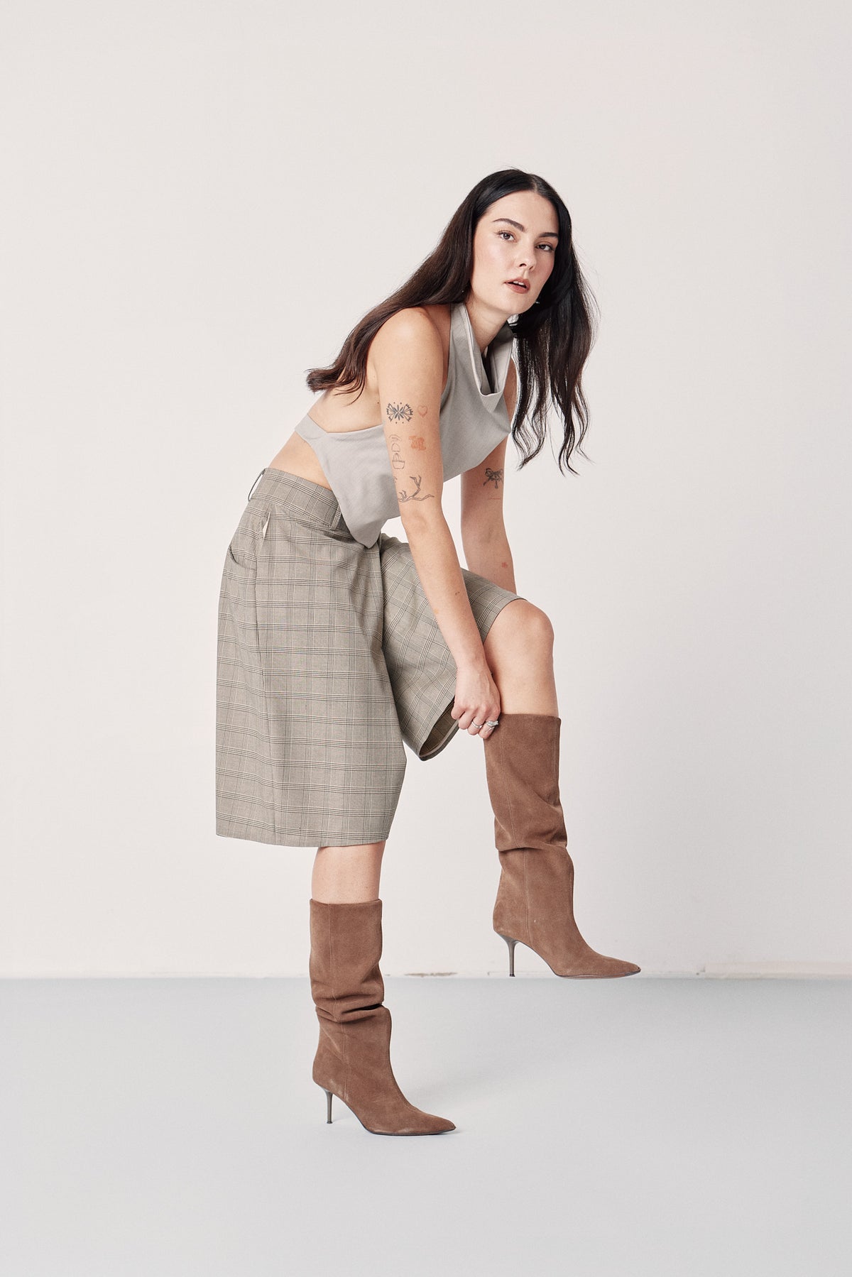 Front-Pleat Bermudas