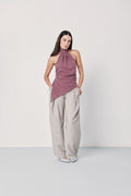 Berry Silk Halter Top